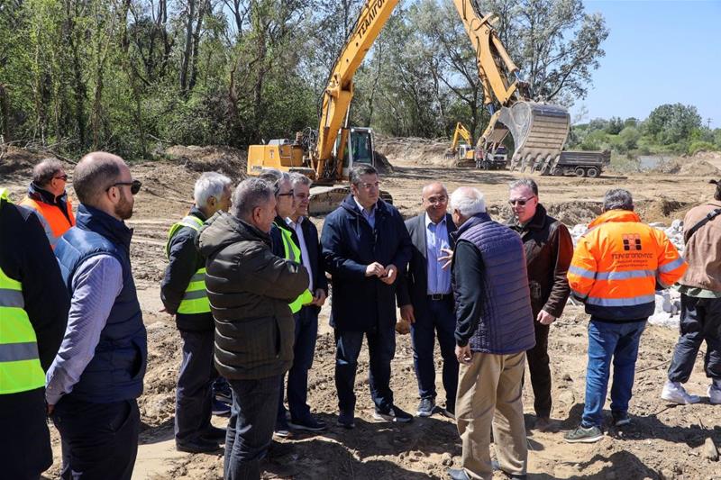 Αυτοψία του Απόστολου Τζιτζικώστα στο φράγμα Έλλης στην Ελεούσα Θεσσαλονίκης φωτο1 (29/4/2023)
