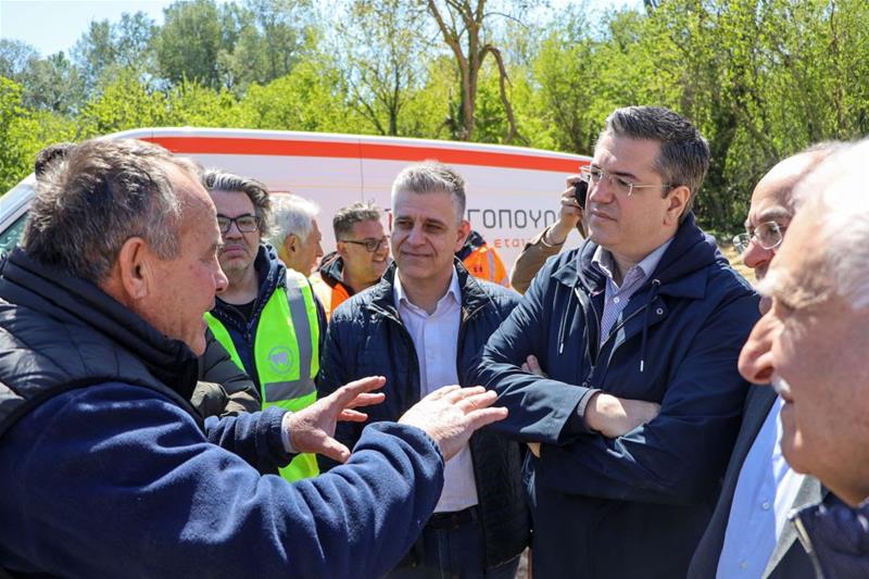 Αυτοψία του Απόστολου Τζιτζικώστα στο φράγμα Έλλης στην Ελεούσα Θεσσαλονίκης φωτο6 (29/4/2023)