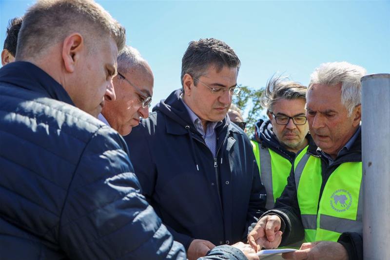 Αυτοψία του Απόστολου Τζιτζικώστα στο φράγμα Έλλης στην Ελεούσα Θεσσαλονίκης φωτο9 (28/4/2023)