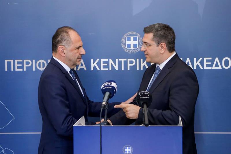 Συνάντηση εργασίας Α. Τζιτζικώστα και Γ. Γεραπετρίτη για τις υποδομές της Κεντρικής Μακεδονίας φωτο2 (6/5/2023)