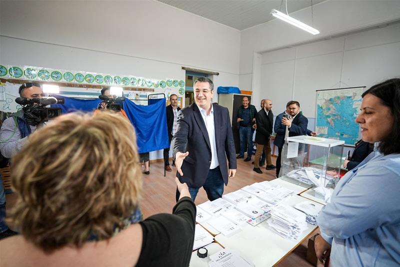 Δήλωση του Α. Τζιτζικώστα μετά την άσκηση του εκλογικού δικαιώματός του στη Βραχιά Θεσσαλονίκης φωτο2 (21/5/2023)