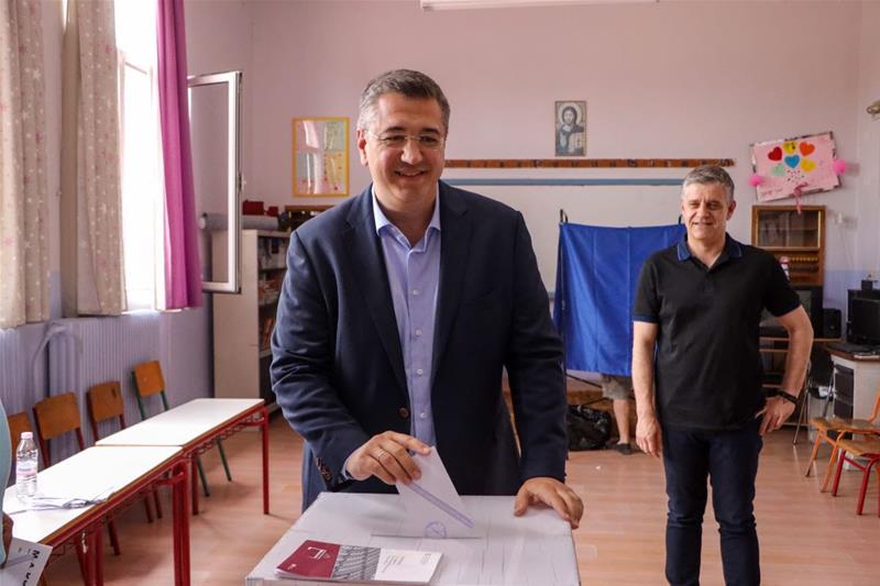 Δήλωση του Α. Τζιτζικώστα μετά την άσκηση του εκλογικού του δικαιώματος στη Βραχιά Θεσσαλονίκης φωτο1 (25/6/2023)