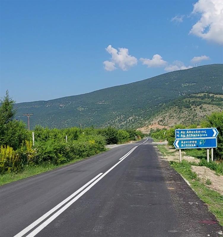 Διαγράμμιση προς Άρνισσα – Άγ. Αθανάσιο. (5/7/2023)