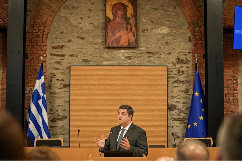 Ο Περιφερειάρχης Κεντρικής Μακεδονίας Απόστολος Τζιτζικώστας εγκαινίασε το νέο Συνεδριακό Κέντρο της Περιφέρειας στη δυτική Θεσσαλονίκη φώτο 4 (13/9/2023)