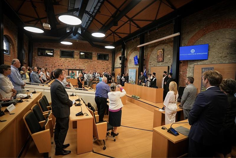 Ο Περιφερειάρχης Κεντρικής Μακεδονίας Απόστολος Τζιτζικώστας εγκαινίασε το νέο Συνεδριακό Κέντρο της Περιφέρειας στη δυτική Θεσσαλονίκη φώτο 9 (13/9/2023)