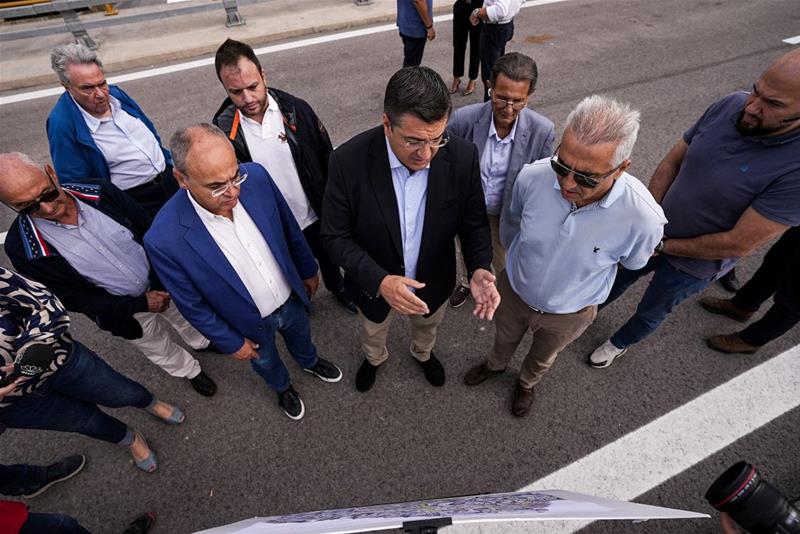 Στην κυκλοφορία και το παράπλευρο οδικό δίκτυο του ανισόπεδου κόμβου Κ16 στη δυτική είσοδο Θεσσαλονίκης φωτο7 (29/9/2023)