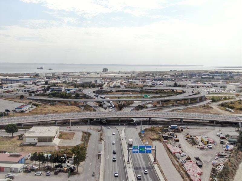 Στην κυκλοφορία και το παράπλευρο οδικό δίκτυο του ανισόπεδου κόμβου Κ16 στη δυτική είσοδο Θεσσαλονίκης φωτο2 (29/9/2023)