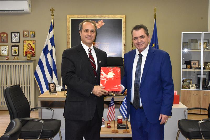 Επίσκεψη του Γενικού Πρόξενου των Η.Π.Α. κ. Jerry Ismail στην Ημαθία (7/12/2023)