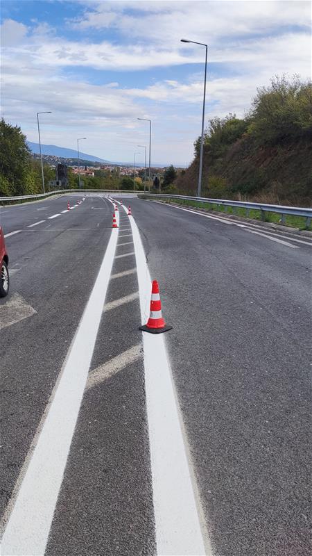 Διαγραμμίσεις Εθνικού Οδικού Δικτύο Π.Ε. Πέλλας. (13/11/2023)