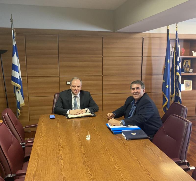 Συνάντηση Ιορδάνη Τζαμτζή με Υφ.Α.Α.Τ. Διονύση Σταμενίτη. (5/12/2023)