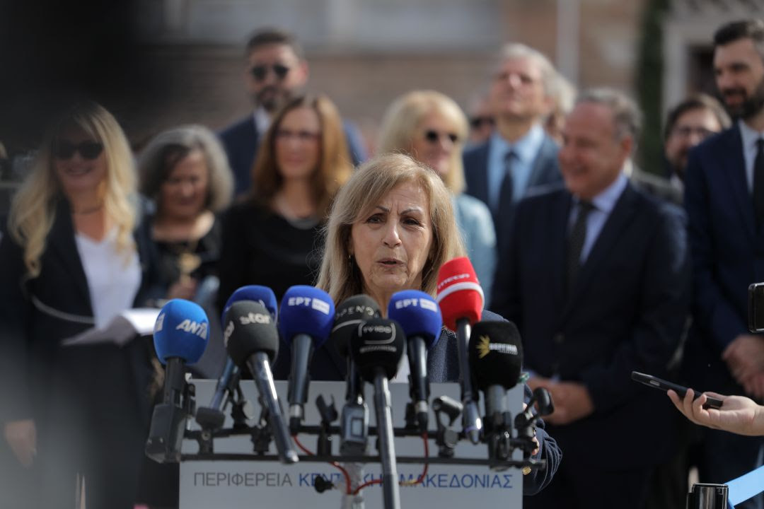 Δήλωση της Περιφερειάρχη Κεντρικής Μακεδονίας Αθηνάς Αηδονά μετά τη Δοξολογία για την απελευθέρωση της Θεσσαλονίκης στον Ιερό Ναό του Πολιούχου της πόλης Αγίου Δημητρίου